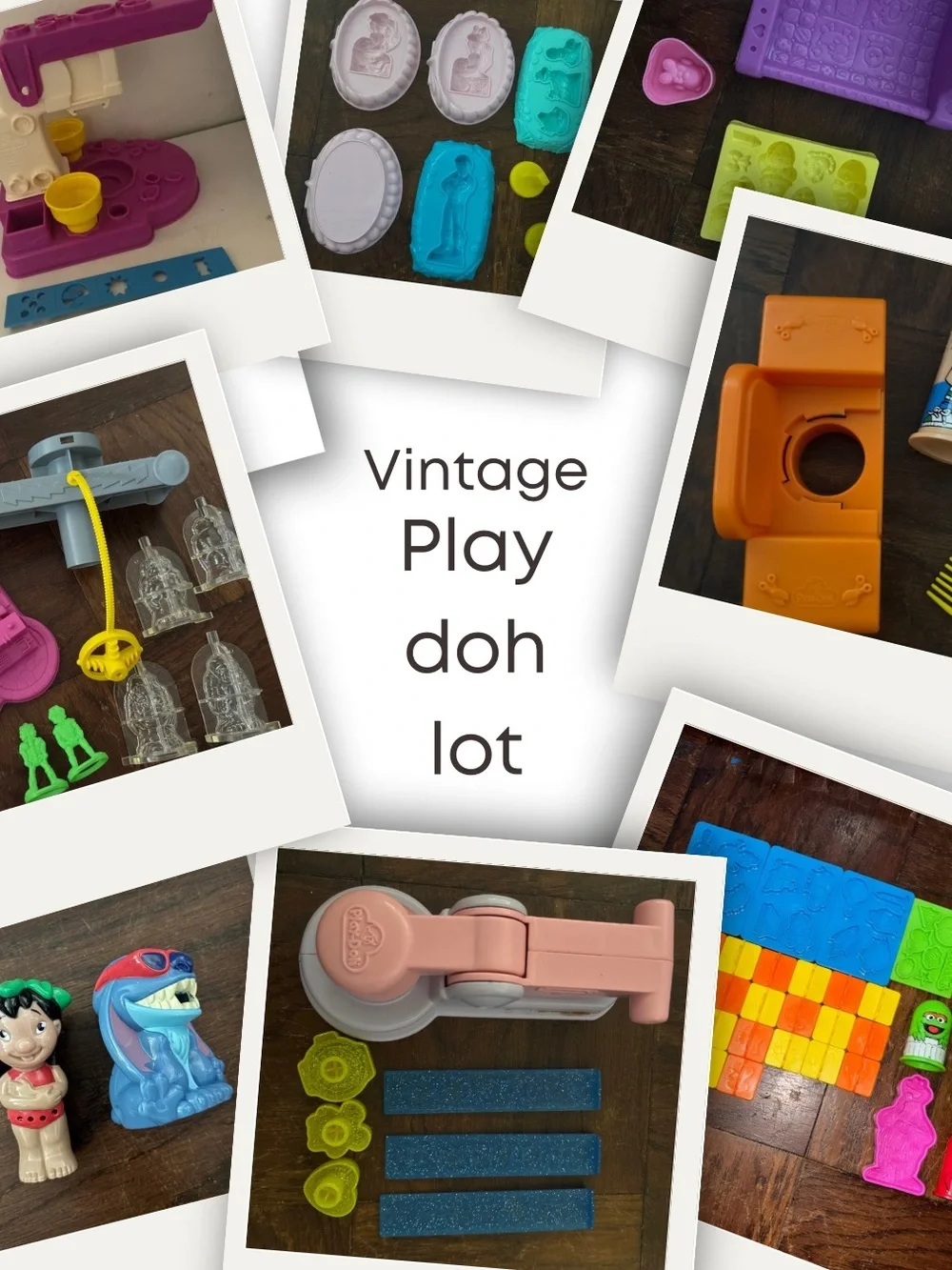 Play‑Doh Vintage Molds & Press Set - Pink Playset Pieces